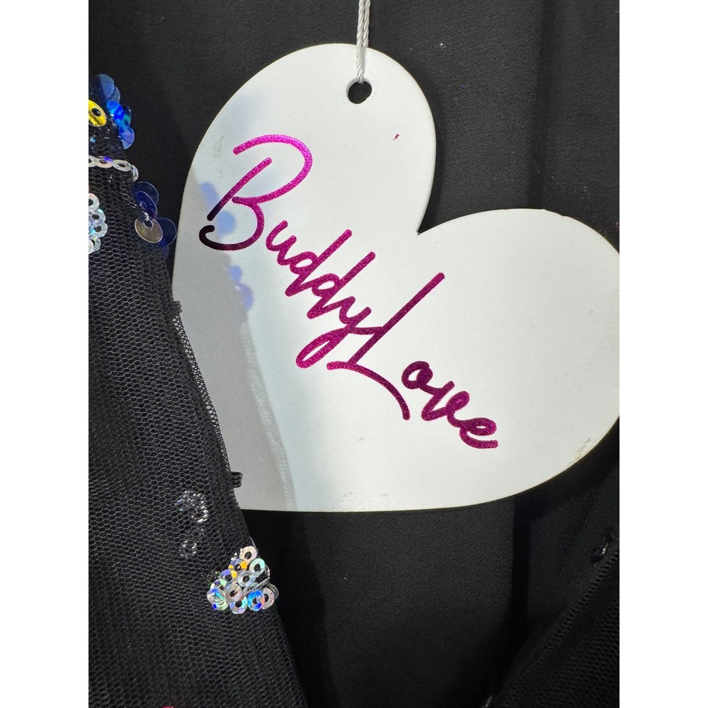 NWT Buddy Love Black Floral Sequin Maxi Dress - Picture 15 of 16